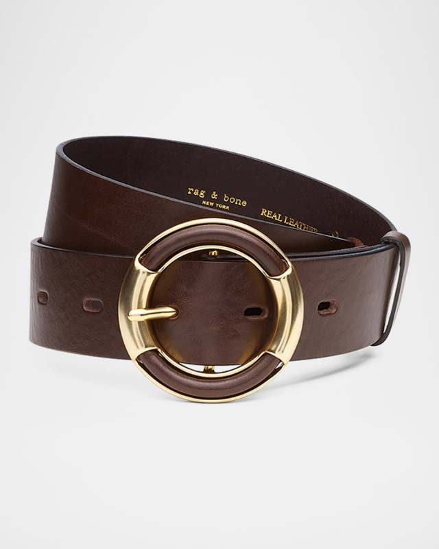 Marina Wide Leather Belt
